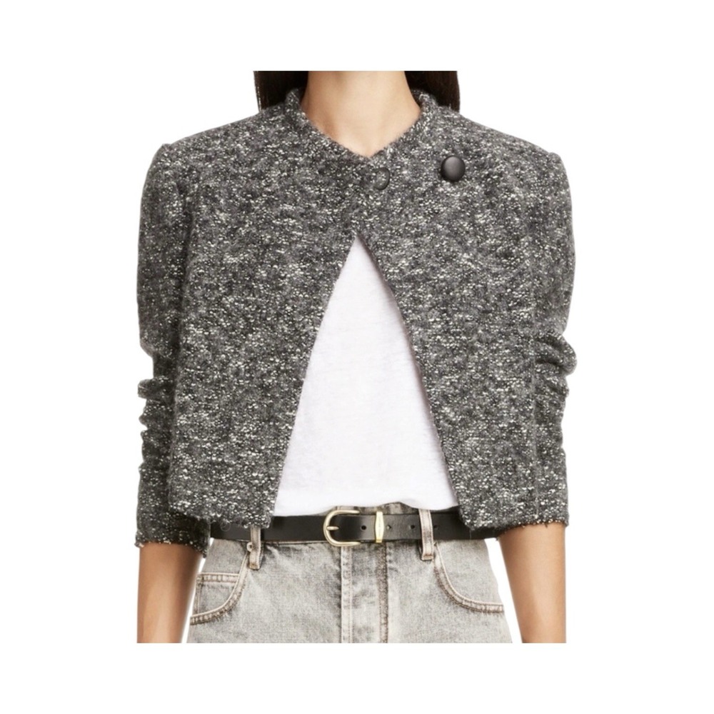 Isabel Marant Etoile Blazer‎ Jacket Women's Size 38 Cropped Virgen Wool Blend